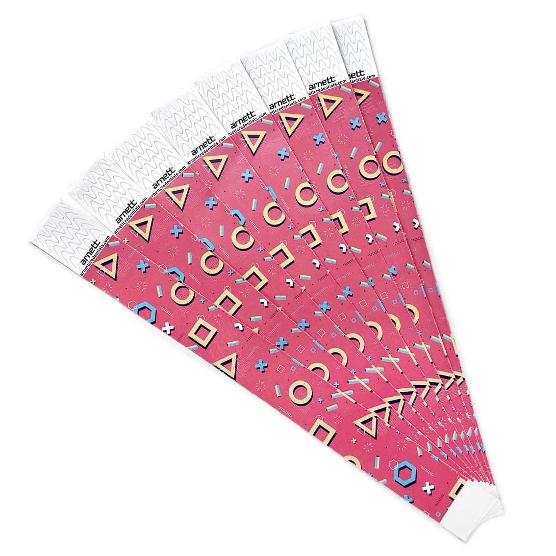 90's | Full Color Tyvek Wristbands