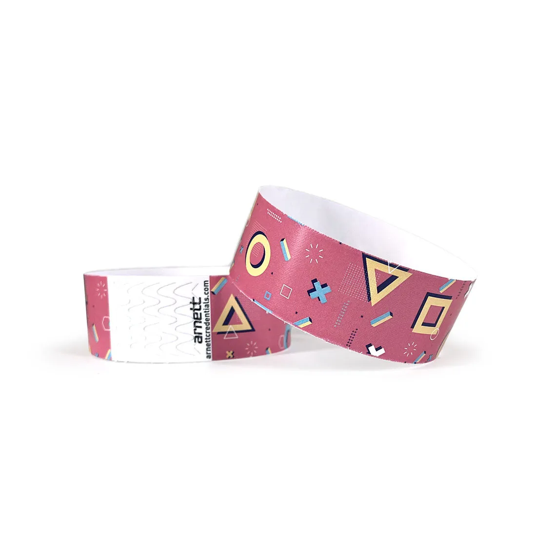 90's | Full Color Tyvek Wristbands