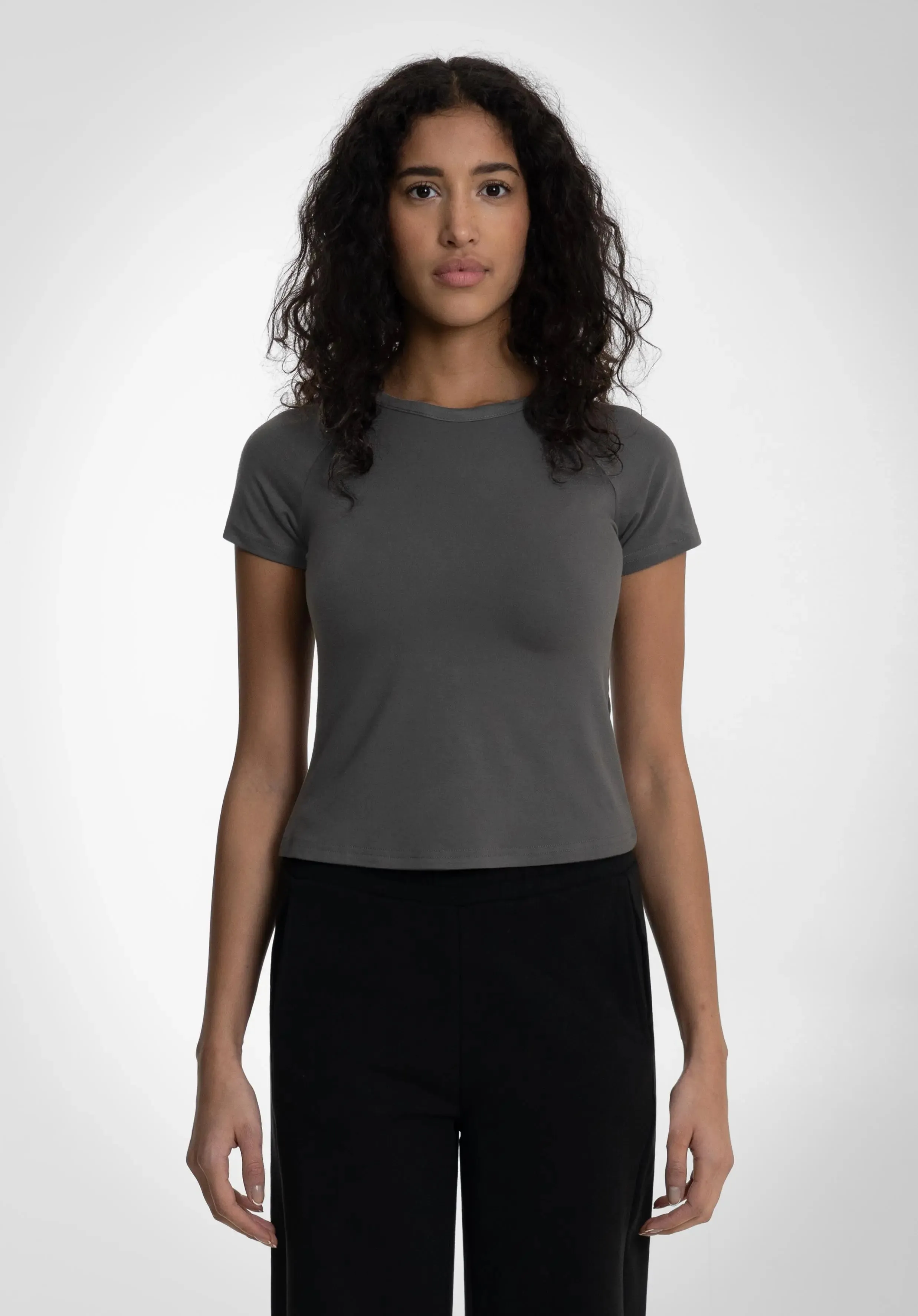 Baby Tee - Coral Grey