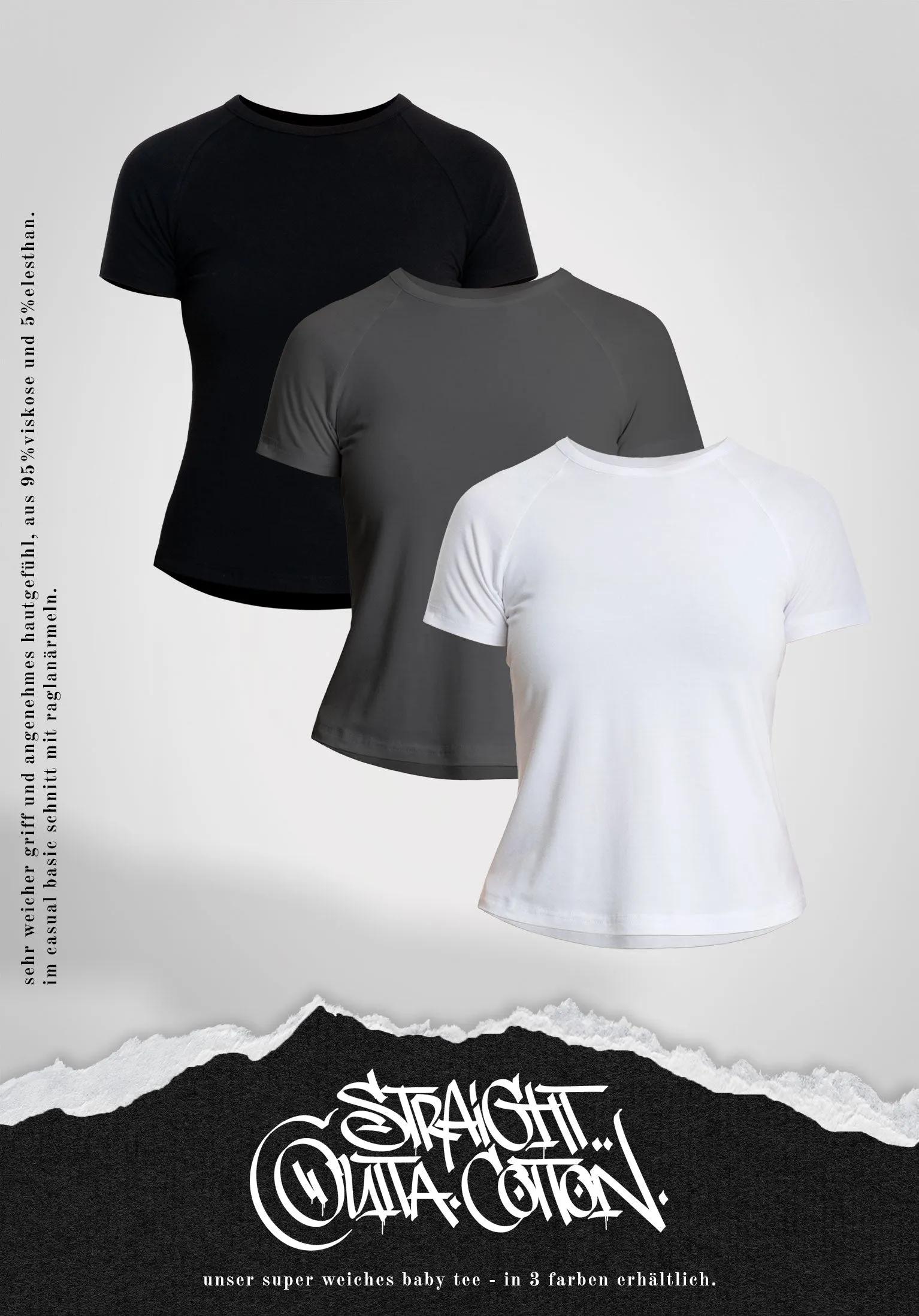 Baby Tee - Coral Grey