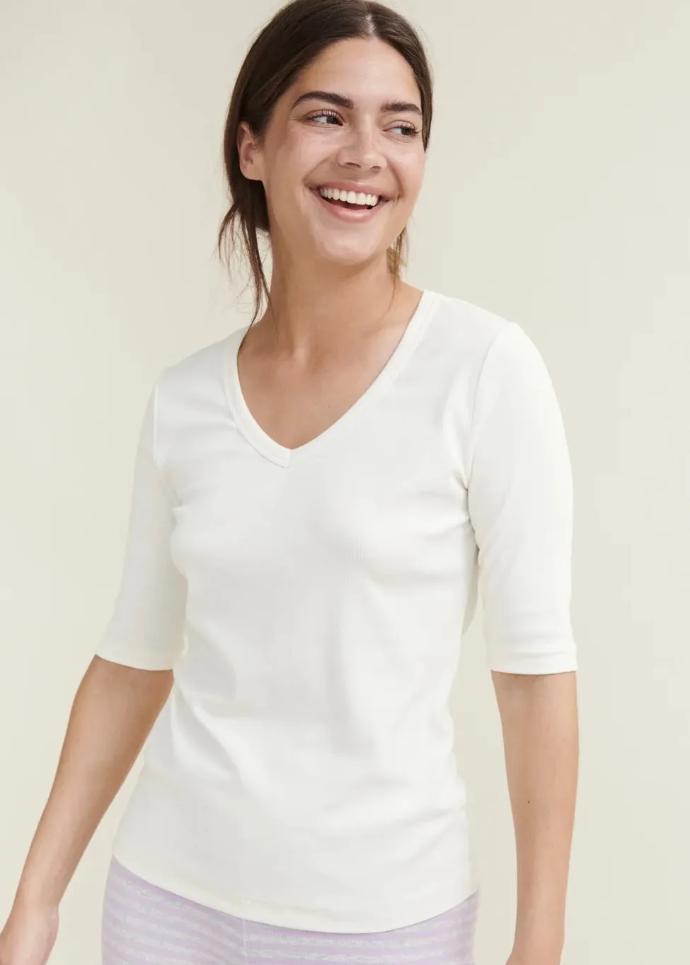 Basic Apparel Ludmilla SS Tee GOTS Whisper White