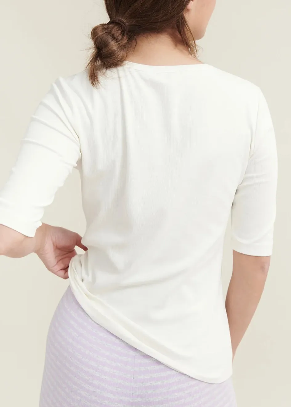 Basic Apparel Ludmilla SS Tee GOTS Whisper White