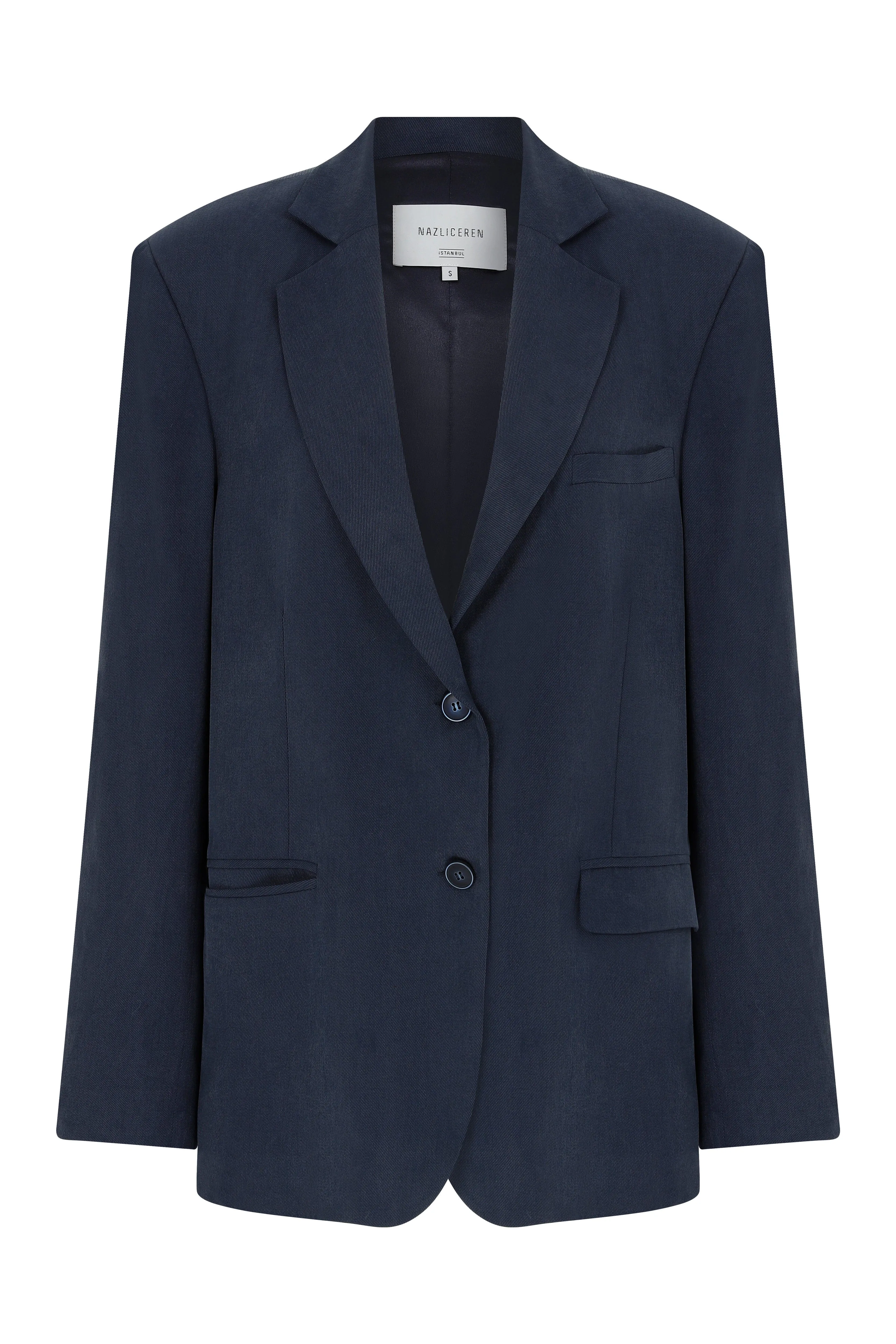 Boxy Navy Blue Oversize Jacket