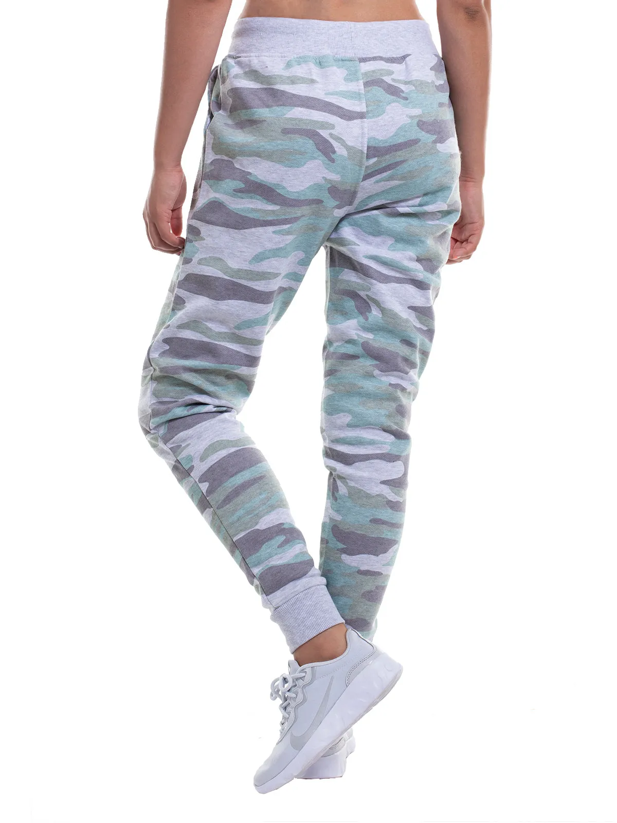 Camo Print Knit Jogger Fleece Sweatpants