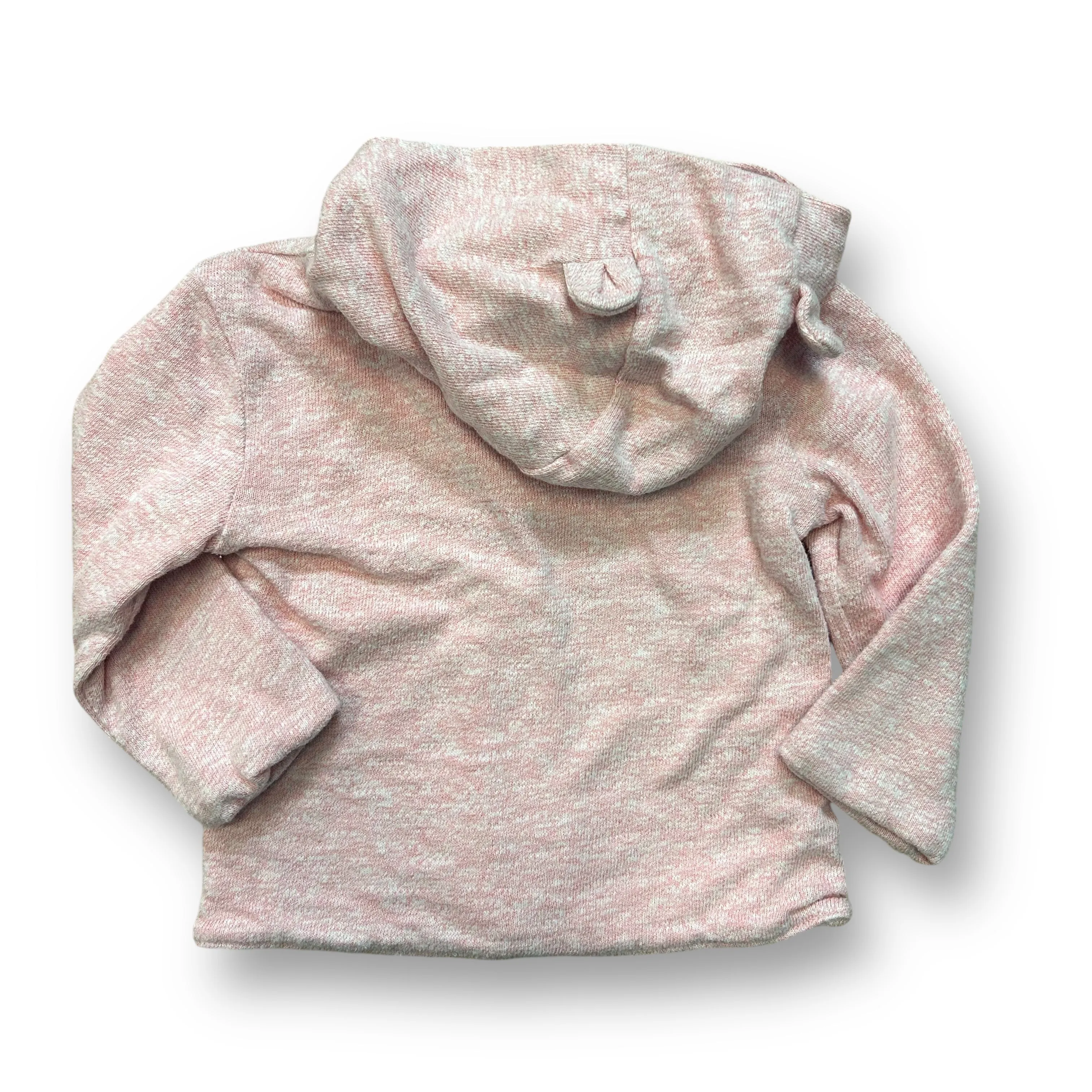 Girls Gap Size 12-18 Months Light Pink Bear Hooded Jacket