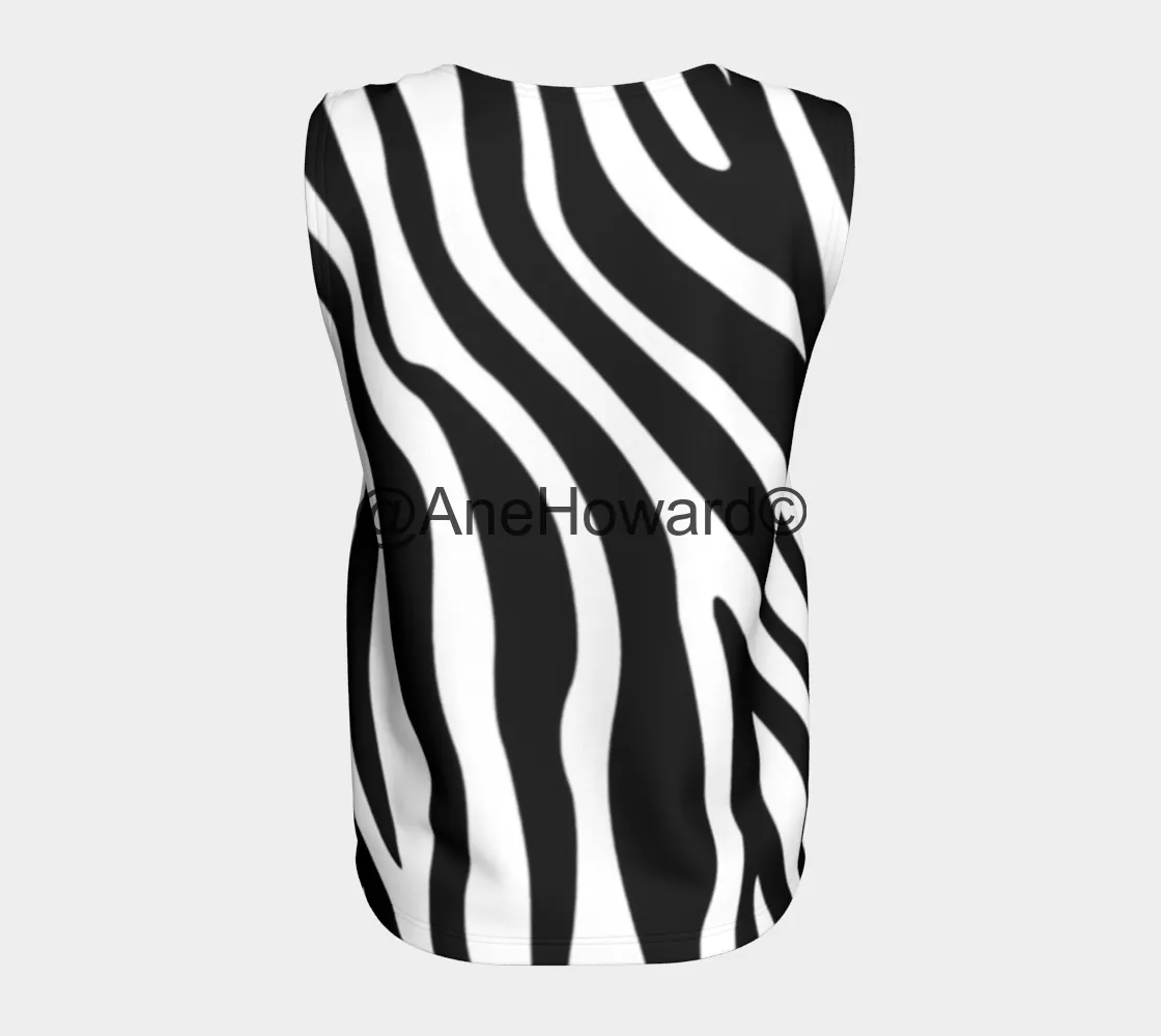 Long Tank Top- Zebra