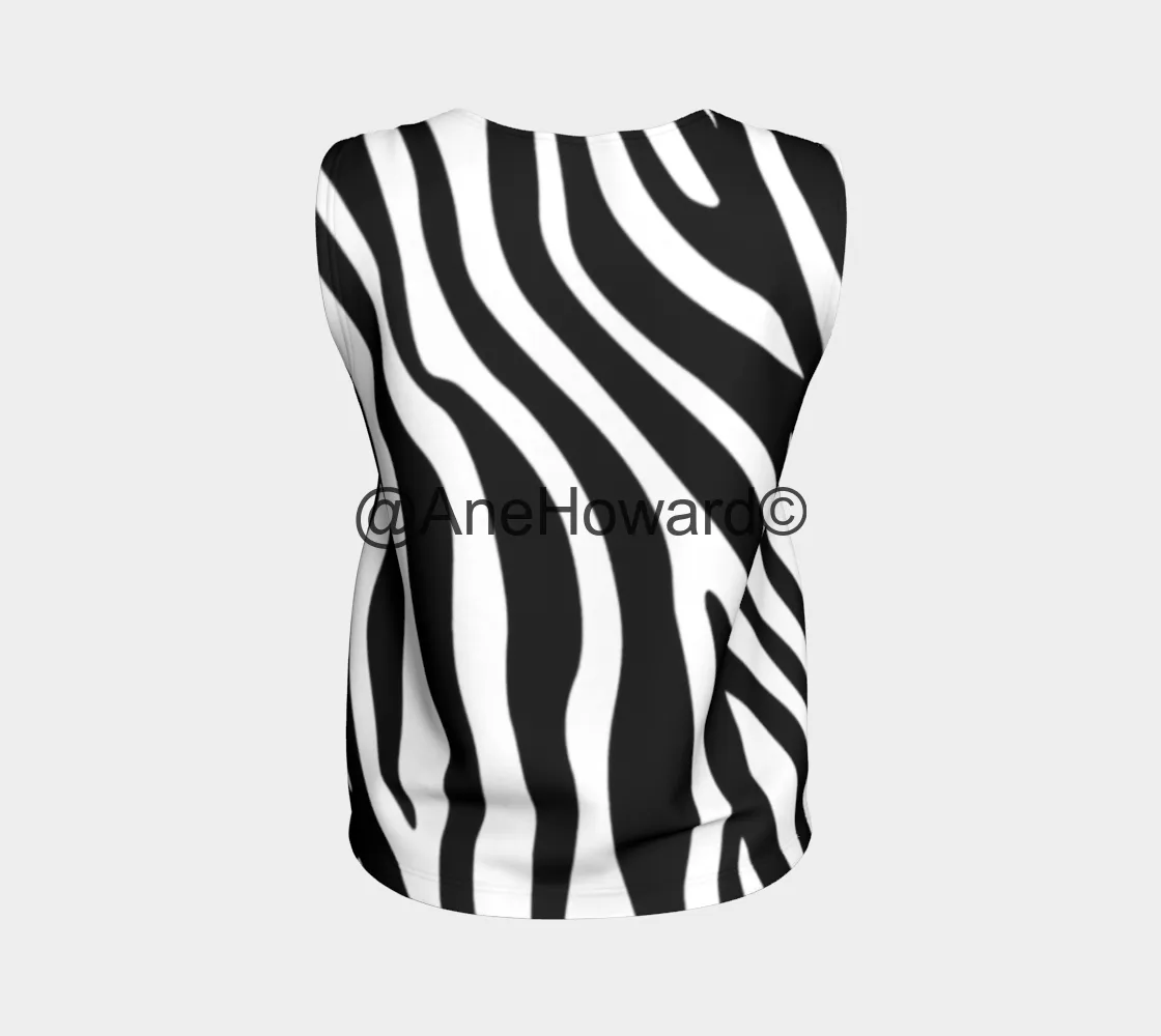 Long Tank Top- Zebra