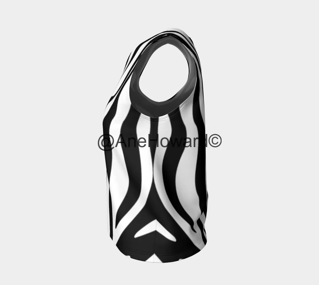 Long Tank Top- Zebra