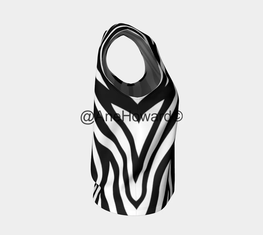 Long Tank Top- Zebra