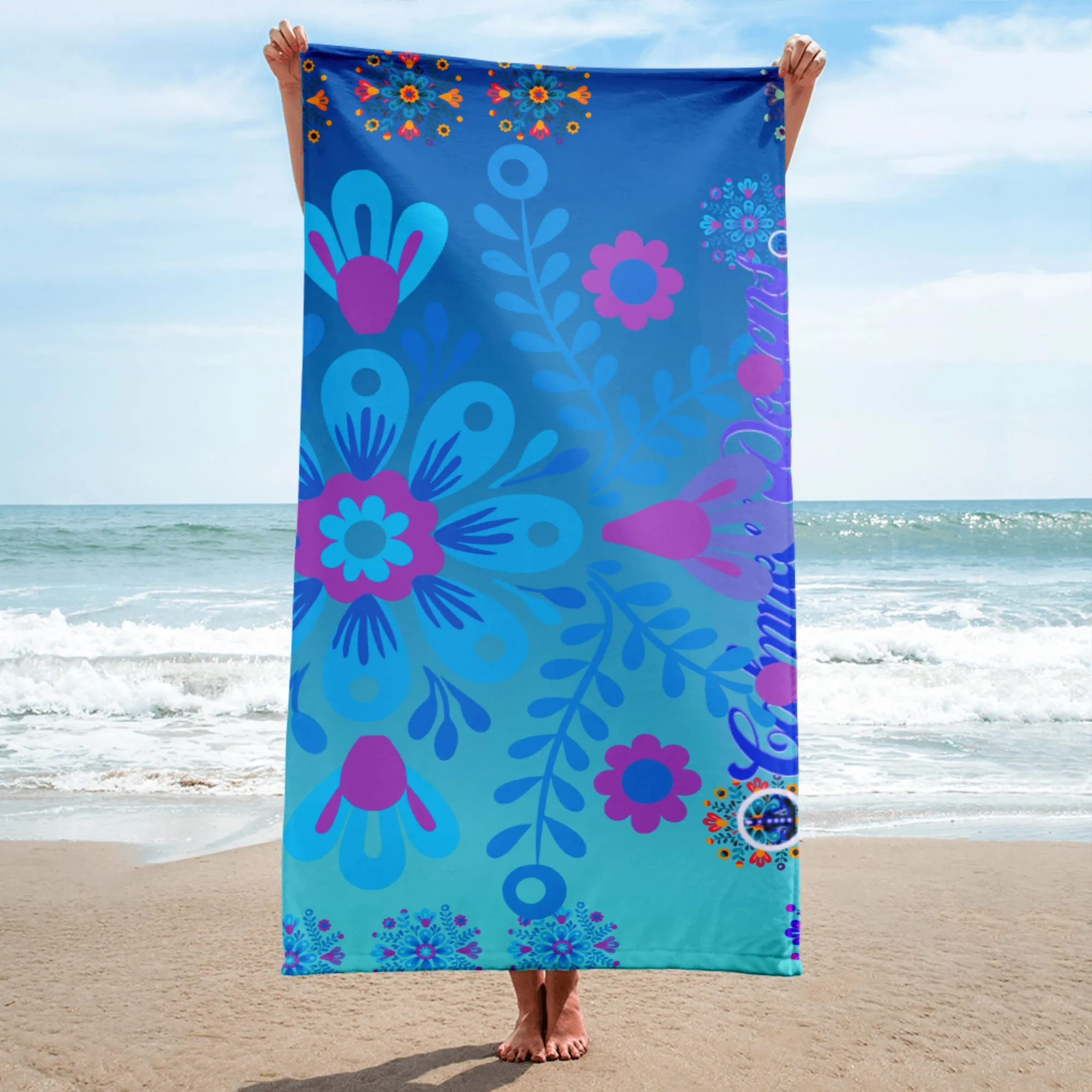 Mexican Embroidery Seamless Pattern, CALMNESS DESIGNS,  Creative Designer's,  Towel