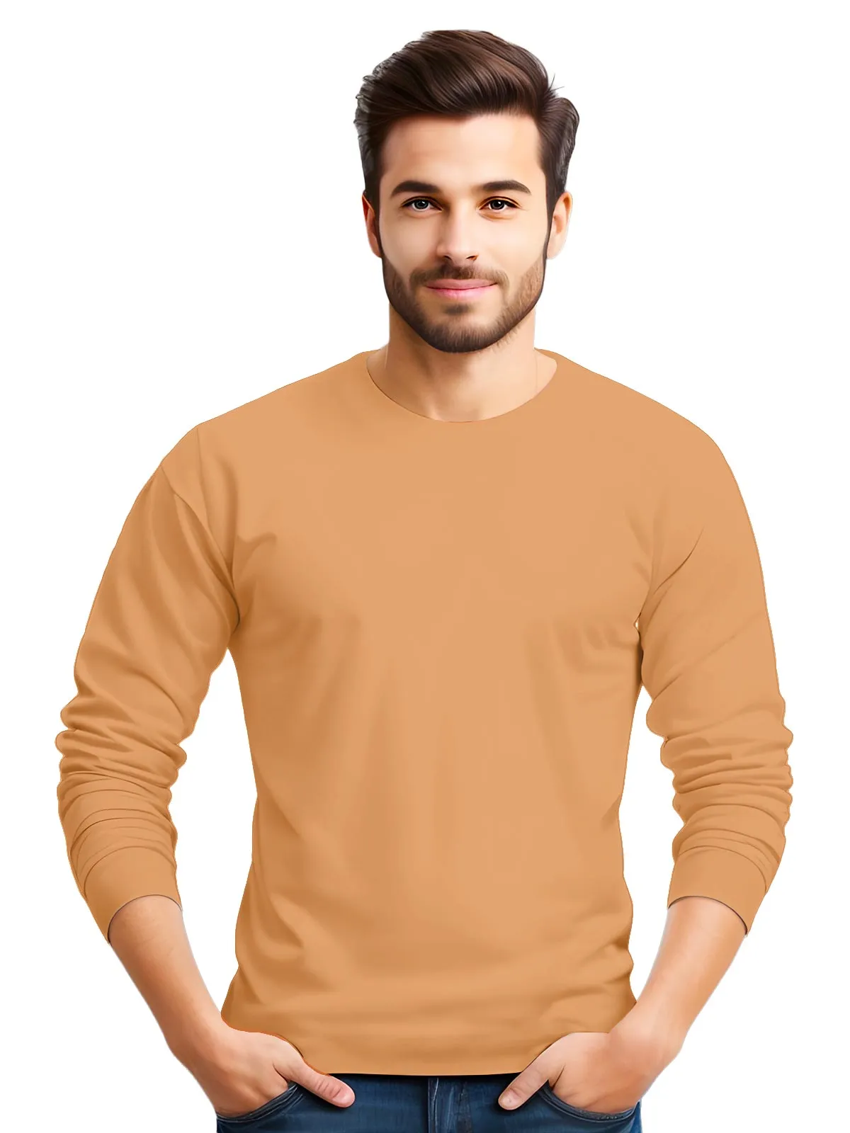 Peach | ACTION series | Full Sleeve T shirt for Men