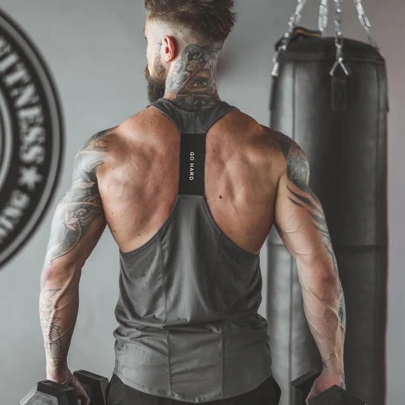 Quick Drying Sleeveless Gym Tank Men Running Summer Vest Breathable Muscle Mens Tank Tops Workout Fitness T-Shirt Sport Shirt