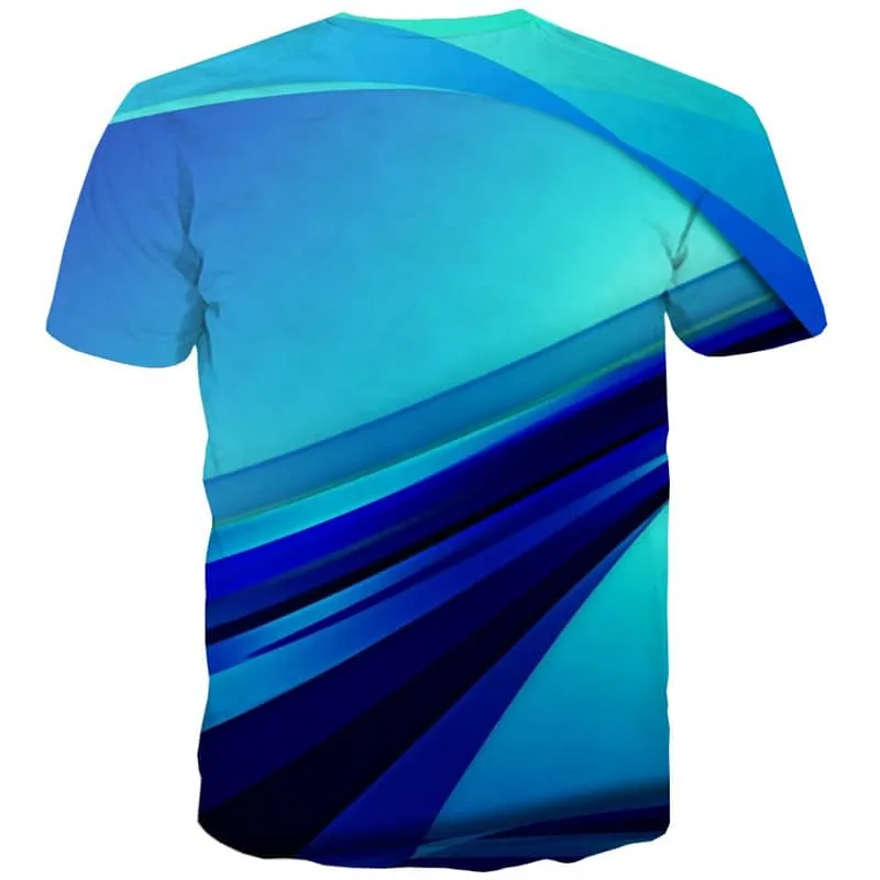 shirt abstract  personality Funny 3D t shirt  fun geometric colorful art Casual man art costume