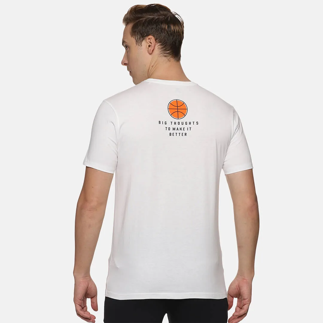 White Graphic Printed T-shirts - Paris