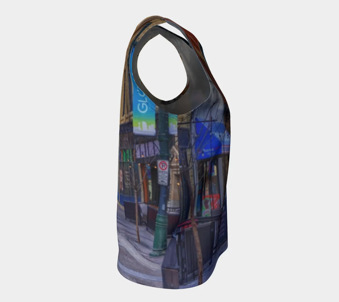Women's All-Over Loose Long Tank Top - Downtown Calgary Stephen Avenue