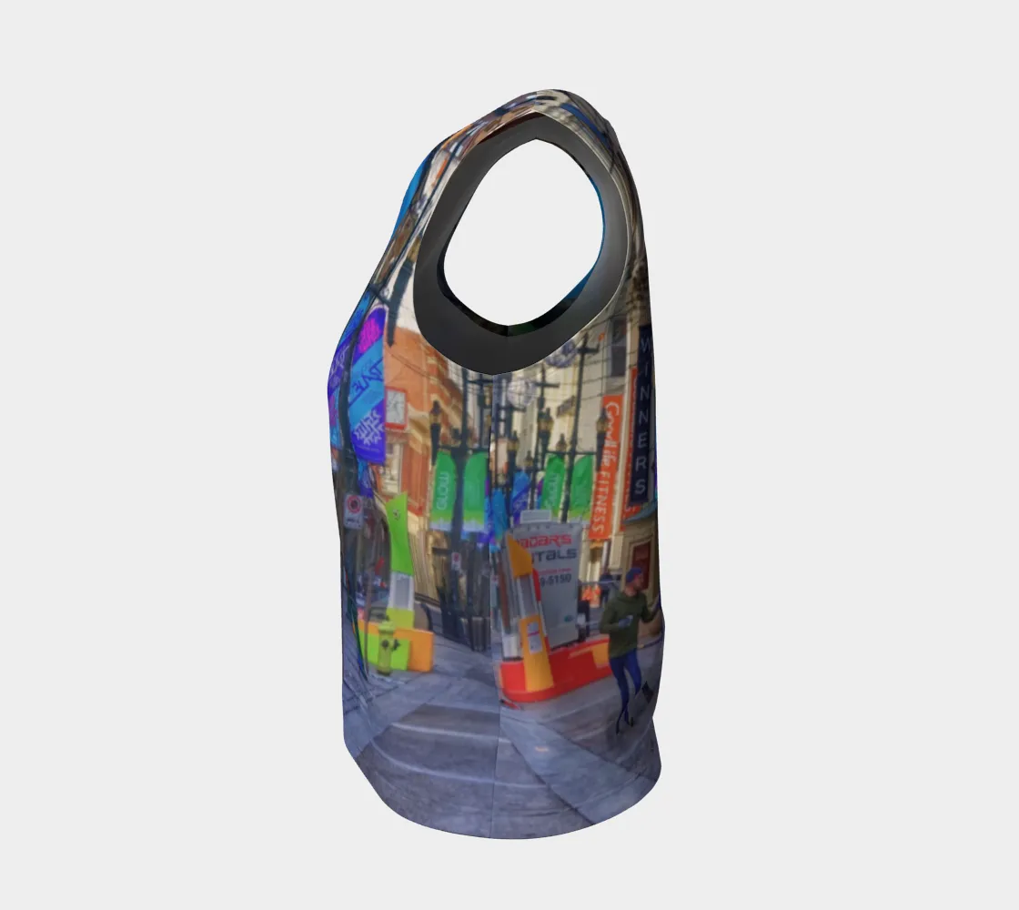 Women's All-Over Loose Long Tank Top - Downtown Calgary Stephen Avenue