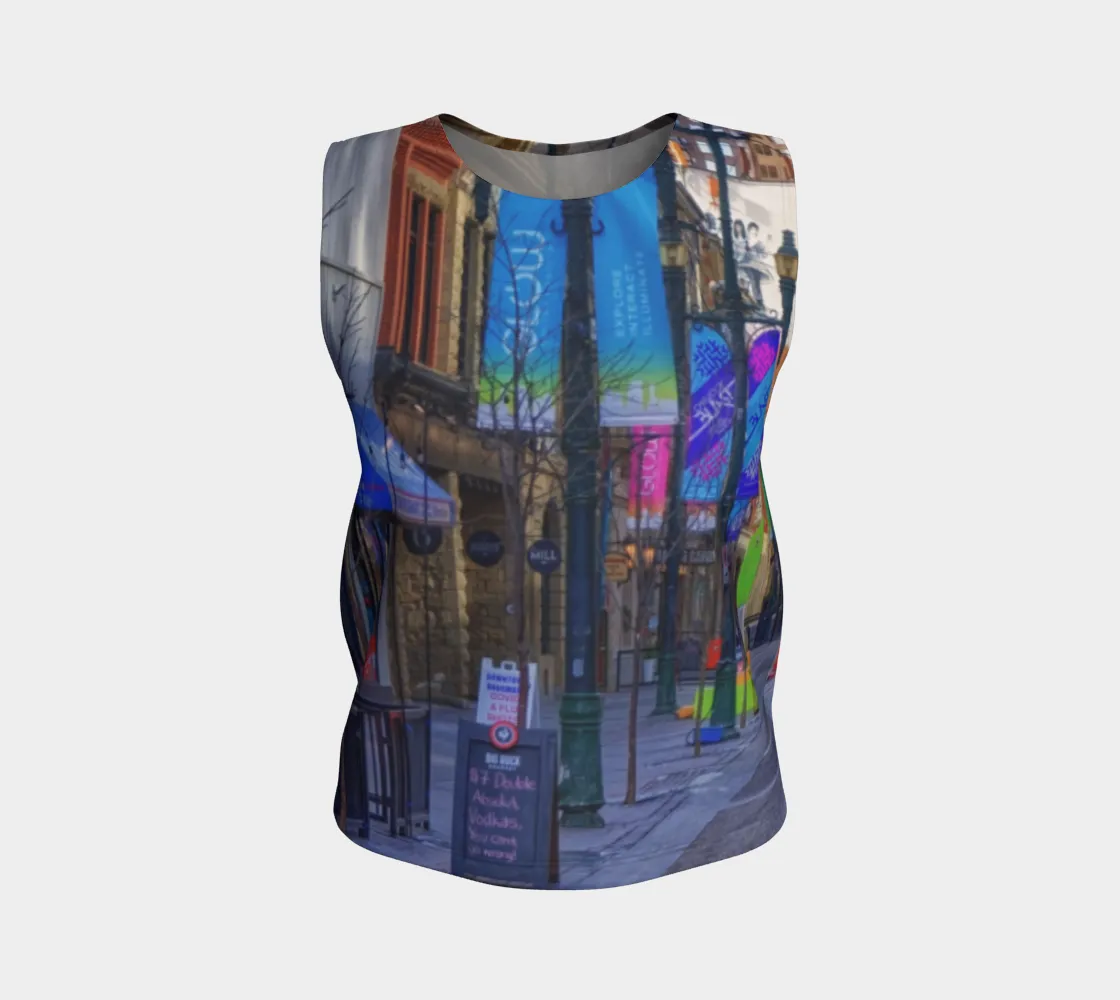 Women's All-Over Loose Long Tank Top - Downtown Calgary Stephen Avenue