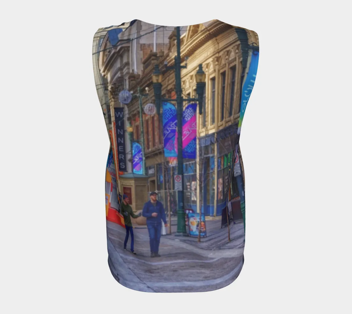 Women's All-Over Loose Long Tank Top - Downtown Calgary Stephen Avenue