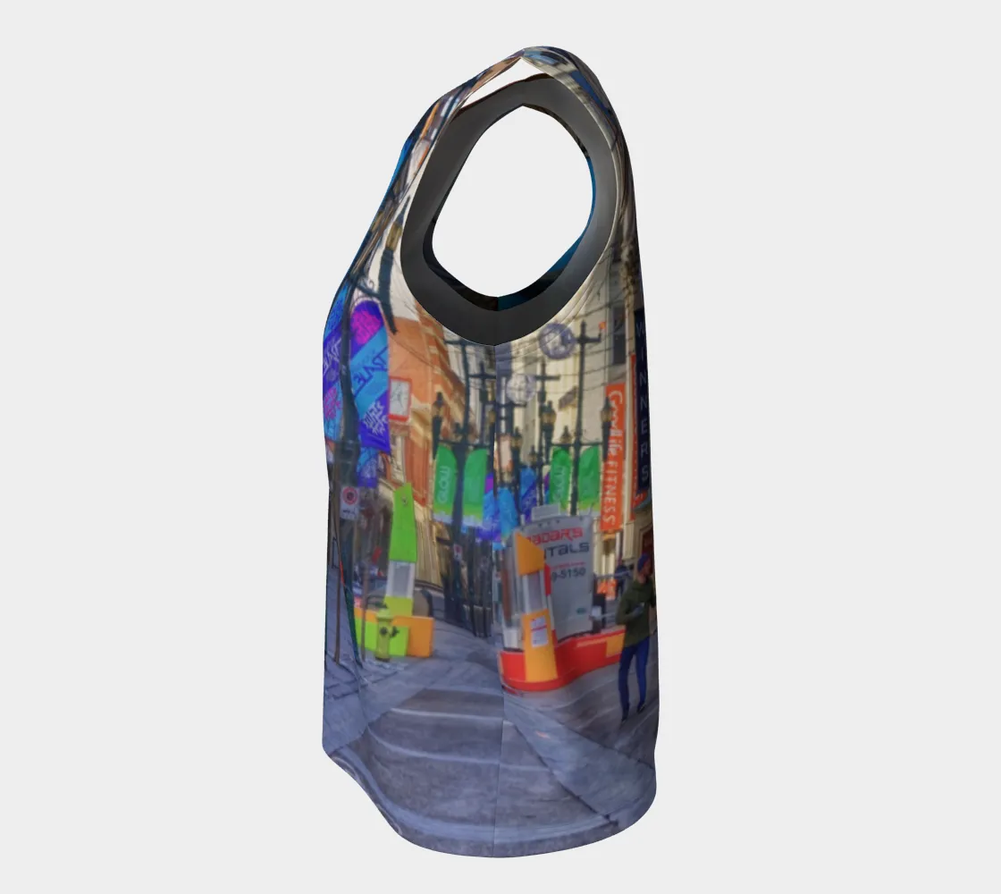 Women's All-Over Loose Long Tank Top - Downtown Calgary Stephen Avenue